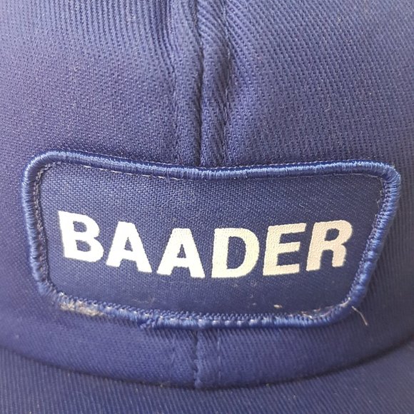 Vintage 80s BAADER Hat Snapback Trucker Hat Classic Cap Blue - Picture 12 of 15